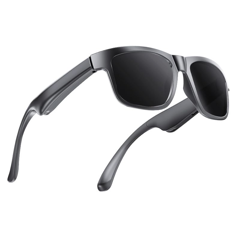 Occhiali Bluetooth Intelligenti con Assistente Vocale, Open-Ear Smart Glasses, Lente Polarizzata UV400, USB-C, Audio...