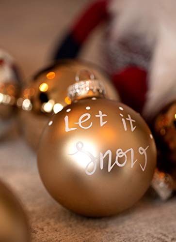 Krebs & Sohn 12er Set Glas Christbaumkugeln-Weihnachtsbaum Deko zum...