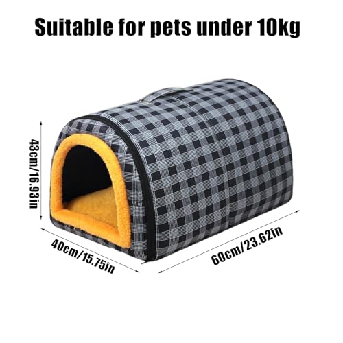 Maison d'intérieur pour chat pliable et isolante pour l'hiver