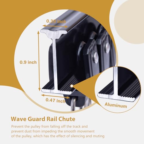 MaKefeile Bendable Ceiling Curtain Track Ceilings Mount or Wall Mounted Heavy-Duty Room Divider Curtains Rails for Living room Bedroom Shower Privacy RV Garage Dividers with Clips，Black 24 FT by MaKefeile - Image 3