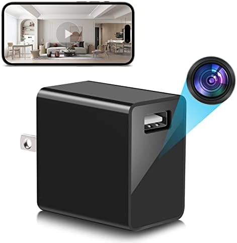 WZZHID Hidden Camera Charger Full 1080P HD Wireless Spy Camera Hidden Nanny Cam Mini USB Charger with Motion Detection, Hidden Cameras for Home Security, Office, Baby, Pets, Elderly Parents