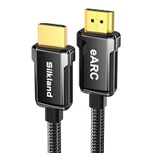 Silkland HDMI eARC/ARC Cable for Soundbar 6.6FT, High Speed HDMI ARC Cable, [8K, HDR, HDCP 2.2, Ethernet], Compatible for Samsung, Vizio, Sono, Bose, LG Sound bar, UHD