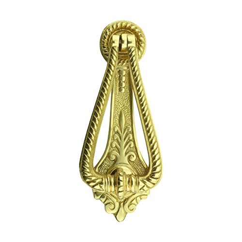 Renovators Supply Manufacturing Door Knockers For Front Door 6 3/4 In. Solid Brass Door Knocker With Mounting Hardware #TOP4