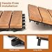 Goplus 27 PCS Interlocking Patio Deck Tile, 12” x 12” Acacia Wood Patio Tiles, Tool-Free Installation, 27 sq. Ft Flooring Tiles for Outdoor & Indoor, Patio, Garden, Balcony, Poolside