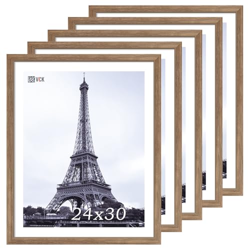 Image of VCK 24x30 Frame 5 Pack, High-End Walnut Wood, for Poster Artwork