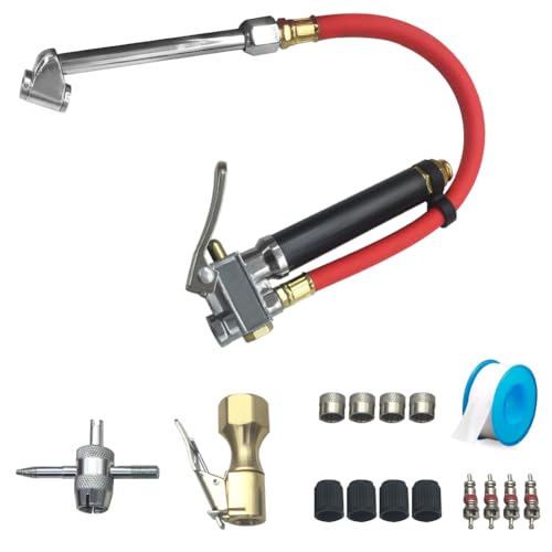 JoyTube 10-120 PSI Heavy Duty Tire Inflator Gauge with 12