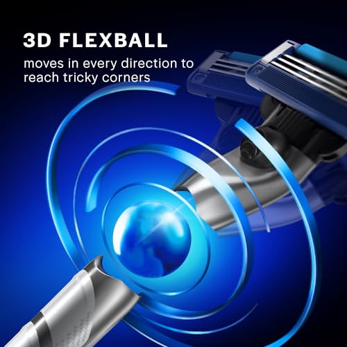 Gillette Mach 3 Turbo Shaving Razor for Men | Most Comfortable shave | Flexiball & Dynamic Pivot for Safe shave | Anti-Friction Blades & Lubricating Strip for smooth shave and sensitive skin