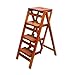 Sgabello da Arrampicata per Interni, Sgabello con Scale Pieghevoli con Gradini in Legno Sgabello con Gradini per Libreria in Legno Massello Scaletta Multifunzionale per Scaffalature Sedia per Scale