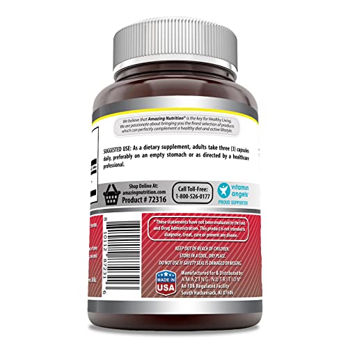 Amazing Formulas Acetyl L-Carnitine 1500mg 200 Capsules Supplement | ALCAR | Non-GMO | Gluten Free | Made in USA - Image 4