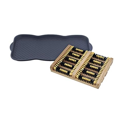 Superio Shoe and Boot Tray and Scrubber Brush Set Cover