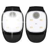 NAVESO LED Clip Lampe, 2 Stück Laufen Licht zum Anklippen für Jogger, LED Clip Outdoor Nacht Clip on Lauflicht, Kopflampe Clip Lampe, Joggen Lampe, Stark Magnet Clip Licht für Laufen Joggen Wandern