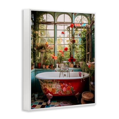 Impression giclée floral blanc Stupell Industries tableau 50x40