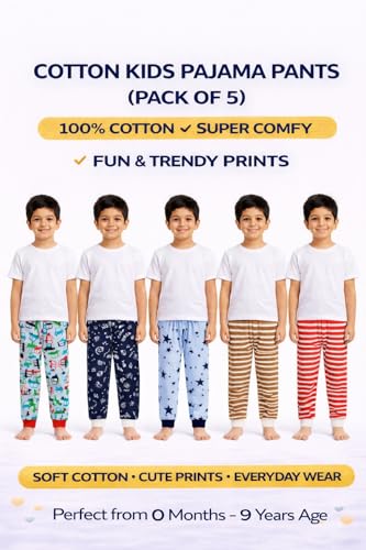 Image of AmazBabyBoys Cotton Printed Track Pants Boy's Regular fit Trackpants (Assorted Prints)