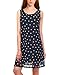 WAJAT Women's Loose Casual 2 Layers Sleeveless Floral Print Chiffon Tank Dress