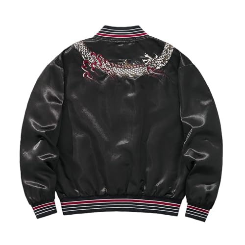 Veste de baseball brodée hommes style chinois pour look décontracté - 2