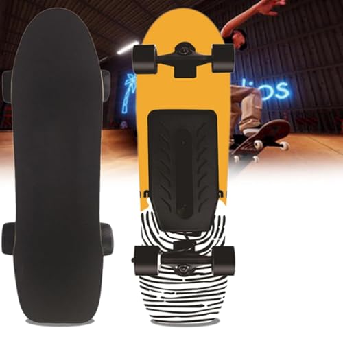 Patineta eléctrica con control remoto, longboard eléctrico para niños y adultos, velocidad máxima de 24 km/h, alcance de 26 millas, 7 capas de arce, 4 velocidades ajustables para principiantes y exper