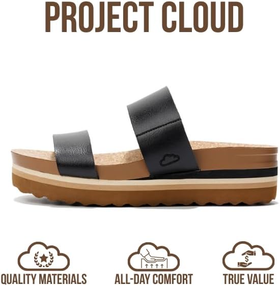 Project Cloud Womens Sandals - Premium Cork Insole Insole Shoes for Women Lightweight and Non Slip Beach Sandals for Women 2026 - Image 4