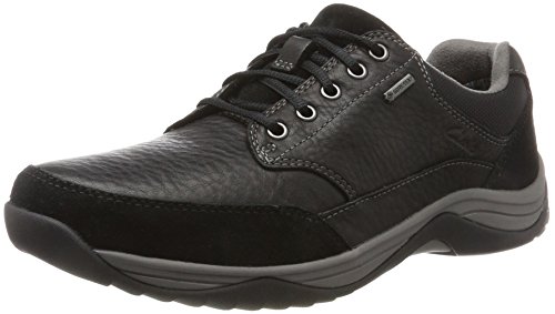 Clarks Baystonego GTX, Abarcas Hombre, Negro (Black Leather), 40 EU