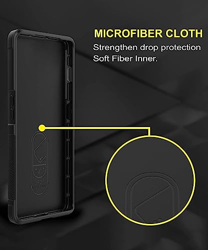 Image of WOW IMAGINE Ultimate Silicon Back Cover Case for Apple iPhone 14 Pro | Military Grade Drop Protection Shockproof Bumper | Anti-Slip Grip | Scratch Proof Micro-Fibre Cloth Inside (Pitch Black)