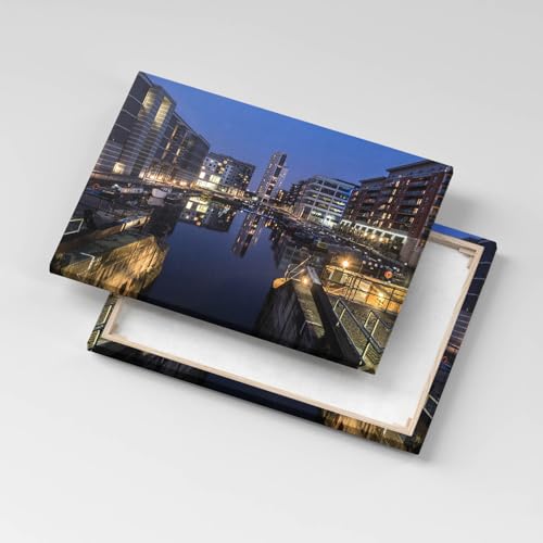 Tableau Leeds nuit 60x40cm Wallfluent impression sur toile