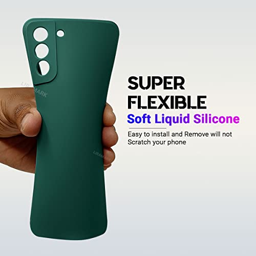 Image of LIRAMARK Silicone Soft Back Cover Case for Samsung Galaxy S22 5G (Silicone Green)