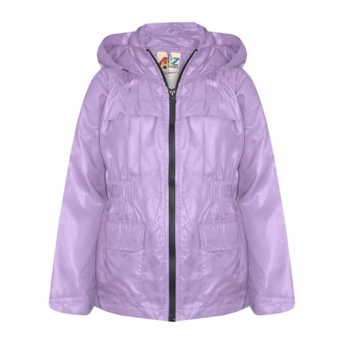 A2Z 4 Kids Raincoat Jackets Windbreaker Waterproof Parka Shower - Raincoat Jacket 448 Lilac 11-12