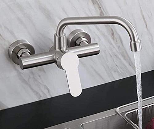 Robinet cuisine mural mitigeur évier en cuivre double ouvert pour salle de bain