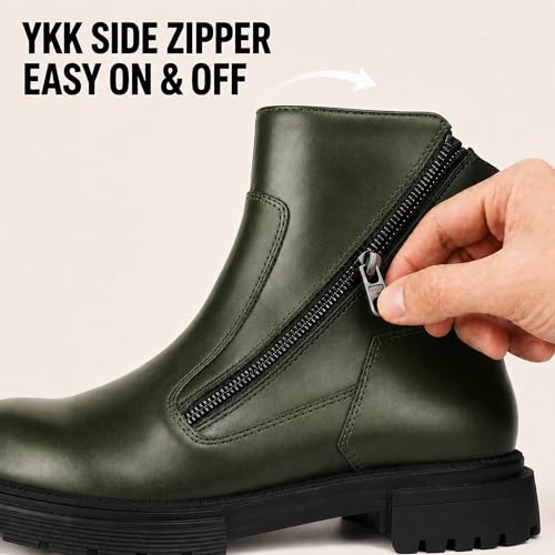 Image of Men's Premium Leather Chelsea Boots | Double Elastic Gussets & Breathable OrthoLite Anti-Odor Insoles | Slip-Resistant Rubber Outsole, Leather Lined for All-Day Comfort (Casual & Work)
