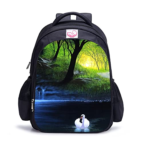 Sac à dos Swan écolier le cartable tendance imprimé 3D pour la rentrée