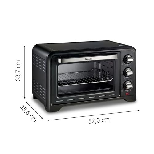 Moulinex Optimo OX4448- Horno de Conveccción de 19 L, 6 Modos de Cocción , Termostato hasta 240 y Temporizador hasta 120 Minutos, Bandeja de Horneado y Rejillas Reversibles, Diseño Compacto - imagen 2