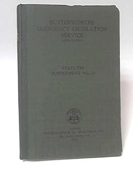 Unknown Binding Butterworths Emergency Legislation Service Annotated Statutes Supplement No. 15 Book