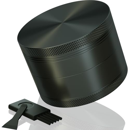 MOJOTAXI 3" Aluminum Manual Spice Grinder Black