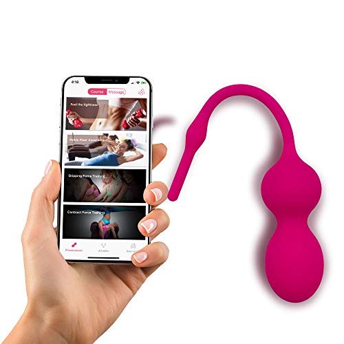 Leisuro Kegel Exercise Device (Vibe)- APP Activated Vibration Pleasure with Fun Kegel Balls