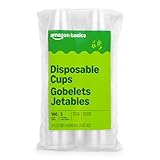 Amazon Basics Mini Disposable Clear Plastic Cups, 3oz, 100 Count