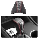 NC Genuine Leather Automatic at Gear Shift Knob Cover Protector Trim Fit Nissan Altima Kicks Sentra Versa Accessories (A)