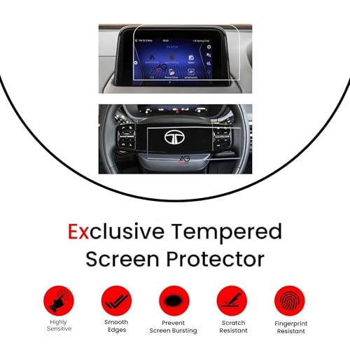 Image of Screen Guard For TATA NEXON 2023 FACELIFT | 7 INCH INFOTAINMENT + STEERING + AC PANEL Protector | Car Music Stereo System Digital Display Accessories [Not Tempered Glass]