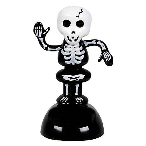 Boland 73056 - Tanzendes Skelett, Solar-Figur, wackelt bei Tageslicht, Schwarz-Weiß, Größe 11 cm, Dekoration, Geschenk, Halloween, Karneval, Mottoparty Boland 73056 - Tanzendes Skelett, Solar-Figur, wackelt bei Tageslicht, Schwarz-Weiß, Größe 11 cm, Dekoration, Geschenk, Halloween, Karneval, Mottoparty