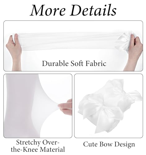Thigh High Stockings with Bows, Charming Stretchy Bow Stockings for Women2