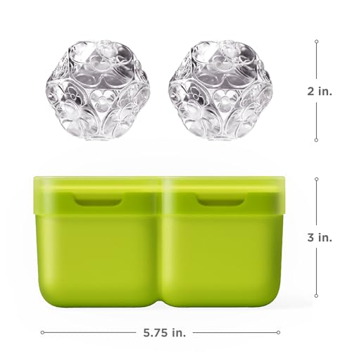 ZOKU Set of 2 Silicone Ice Molds, Deco - Large Ice Cube Molds with Flower Pattern for Craft Cocktails, Keep Drinks Colder Longer with Less Dilution, Easy-Release, BPA-Free - Thumbnail 4