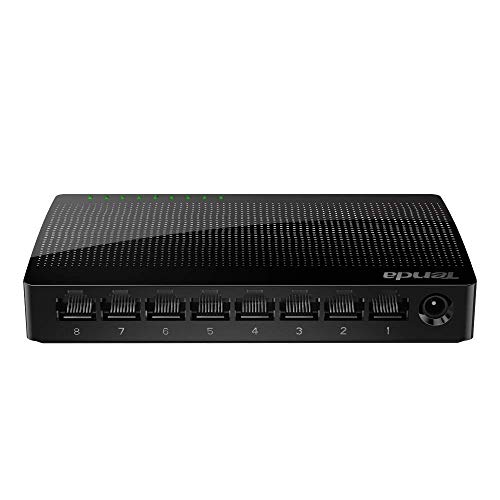 Tenda SG108 8 Port Gigabit Desktop Switch, Black