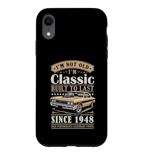 Vintage 1948 Birthday Classic Car For Legends Born In 1948 �X�}�z�P�[�X iPhone XR �p