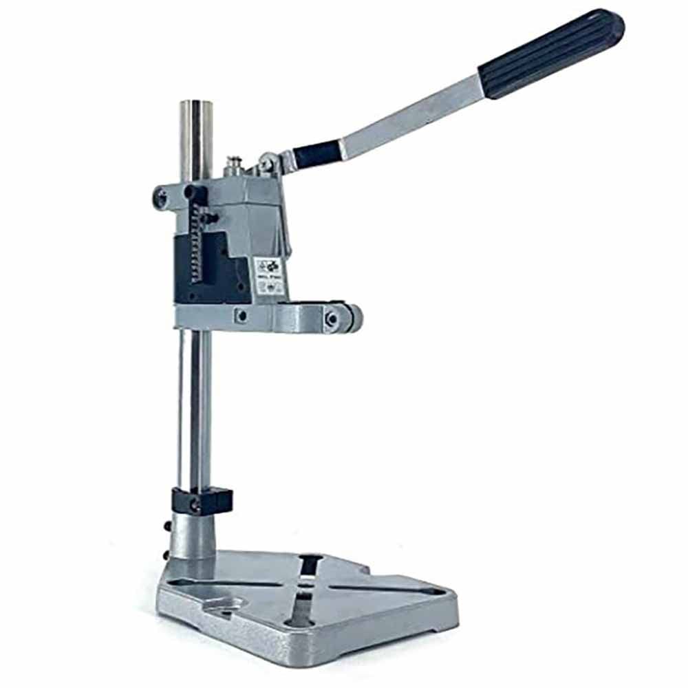 Bench Drill Stand Electric Drill Clamp Base Frame Drill Holder Power Grinder Accessories For DIY Woodwork (Base : Aluminium, 400mm, Type : Drill Stand)