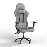 Nova Gaming Aries Silla Gaming, Tela, Gris Claro, 67,5 x 56 x 125 cm