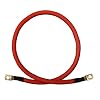 1/0 AWG 1/0 Gauge Single Red 1 Foot w/ 3/8" Lugs Pure Copper Battery Inverter Cables for Solar, RV, Auto, Marine Car, Boat