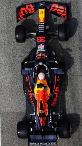 Image of Bburago Oracle Red Bull Racing RB21 Die Cast Formula 1 Car F1 Collectible, Ages 14+