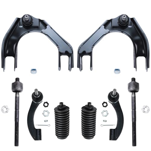Image of Detroit Axle - 8pc Front End Kit for Chrysler Sebring Cirrus Dodge Stratus Plymouth Breeze, 2 Upper Control Arms with Ball Joint 2 Outer Tie Rods 2 Inner Tie Rods 2 Boots Replacement