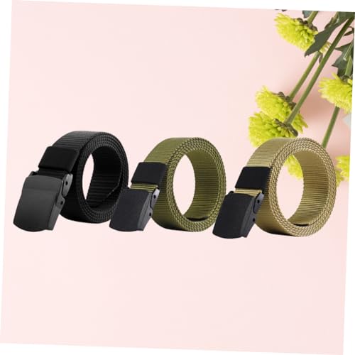 3Pcs Quick Dry Training Belt Breathable Canvas Belts with Plastic Buckle for Men for Outdoor Sports Hunting and Daily Wear3