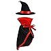 LAWOHO Pet Halloween Costume - Vampire Cloak and Wizard Hat for Holiday Cosplay Party Pet Apparel Suit Cute Kitten Puppy Cape Clothes Suitable for Small Cat Dog Parrots 2 Packs Red Black Decorations