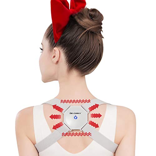 Smart Posture Corrector, Dr. Comfy Electronic Back Relief Correction with Sensor Vibration Reminder
