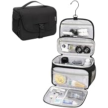 Relavel Toiletry Bag for Men, Hanging Toiletries Bag for Women Water Resistant Dopp Kit Shaving Bag, Travel Essentials Large Capacity Organizer Case for Toiletries Accessories, Black
